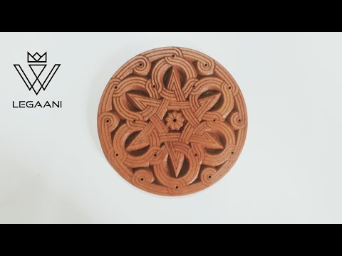 ქართული ორნამენტის ამოჭრა რუტერზე. Georgian Ornament Carving On The Wood By Cnc Router